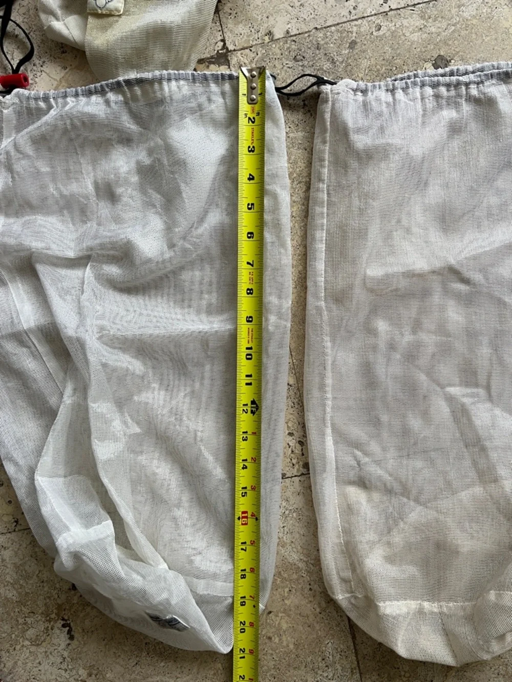 Orvis Set of 6 White Finer Mesh Reusable Storage Bags Camping Produce Laundry